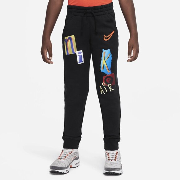 Nike Sportswear Club Fleece Big Kids' (Boys') Jogger Pants in Black - Picture 1 of 6